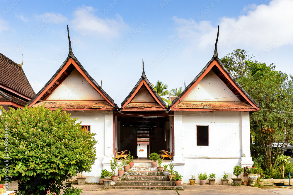 It's Vatmay Souvannapoumaram temple complex, one of the Buddha complexes in Luang Prabang which is the UNESCO World Heritage city