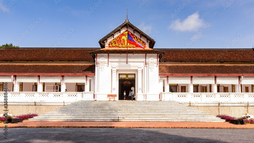 It's Royal Palace Haw kham of the National museum complex of Luang Prabang, Laos.