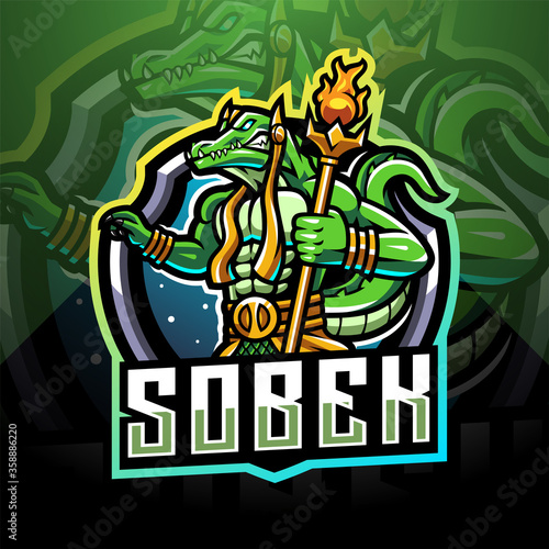 Sobek esport mascot logo design