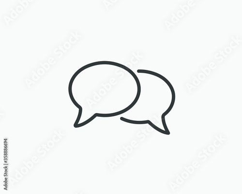 Talk bubble speech icon. Blank empty bubbles vector design elements. Chat on line symbol template. Dialogue balloon sticker silhouette.