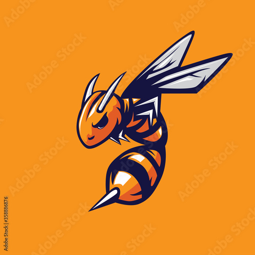 Sting bee mascot illustsration