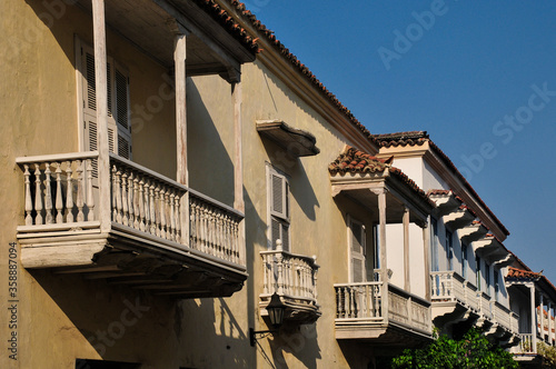 Wallpaper Mural Cartagena balconies, ,Colombia Torontodigital.ca