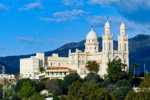 Basilica of Saint Augustin in Annaba, the fourth largest city in Algeria. Beautiful view and nature