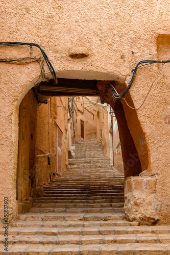 Architecture of Ghardaia (Tagherdayt), Algeria, located along Wadi Mzab, UNESCO world heriatage site photo