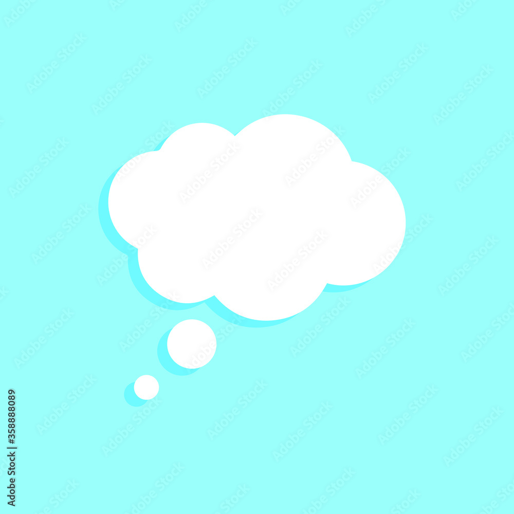 Speech or think bubble, empty communication cloud. Vector design element. Speech or think bubble, empty communication cloud. Vector design element.