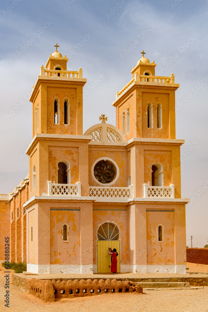 Church, El Golea oasis, Ghardaia Province, Algeria.
