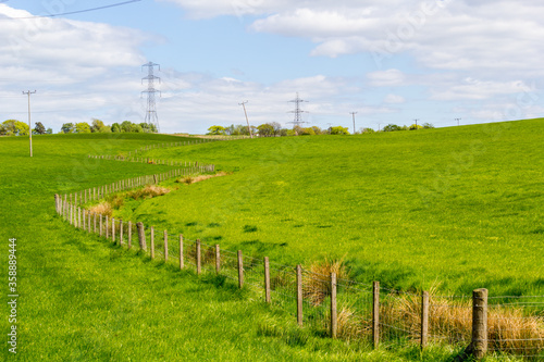 Obraz na płótnie Rural landscape in Spring, a view in Glen Mavis in Scotland, UK w salonie