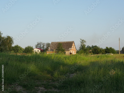 rural landscape with a house
