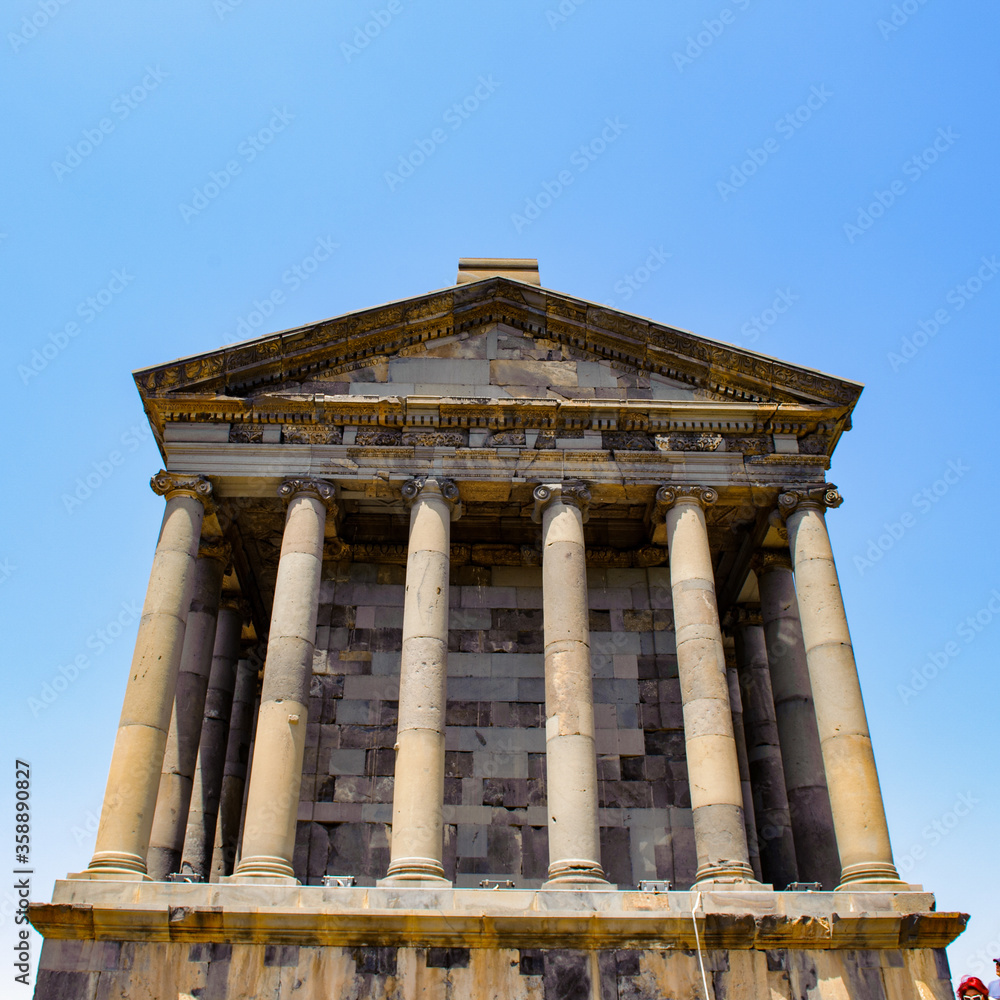 It's Garni temple, Hellenistic temple from the first century in Garni, Armenia