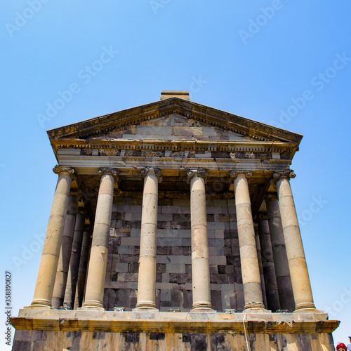 It's Garni temple, Hellenistic temple from the first century in Garni, Armenia
