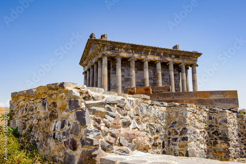 It's Temple of Garni, a first century Hellenic temple near Garni, Armenia. UNESCO World heritage site
