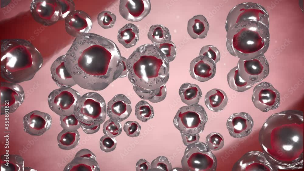 Human DNA cells. Realistic 3d animation