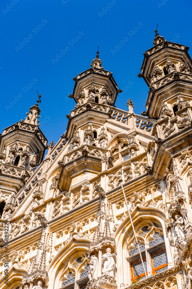 Obraz premium It's Gothic city hall of Leuven, Flemish Region, Belgium