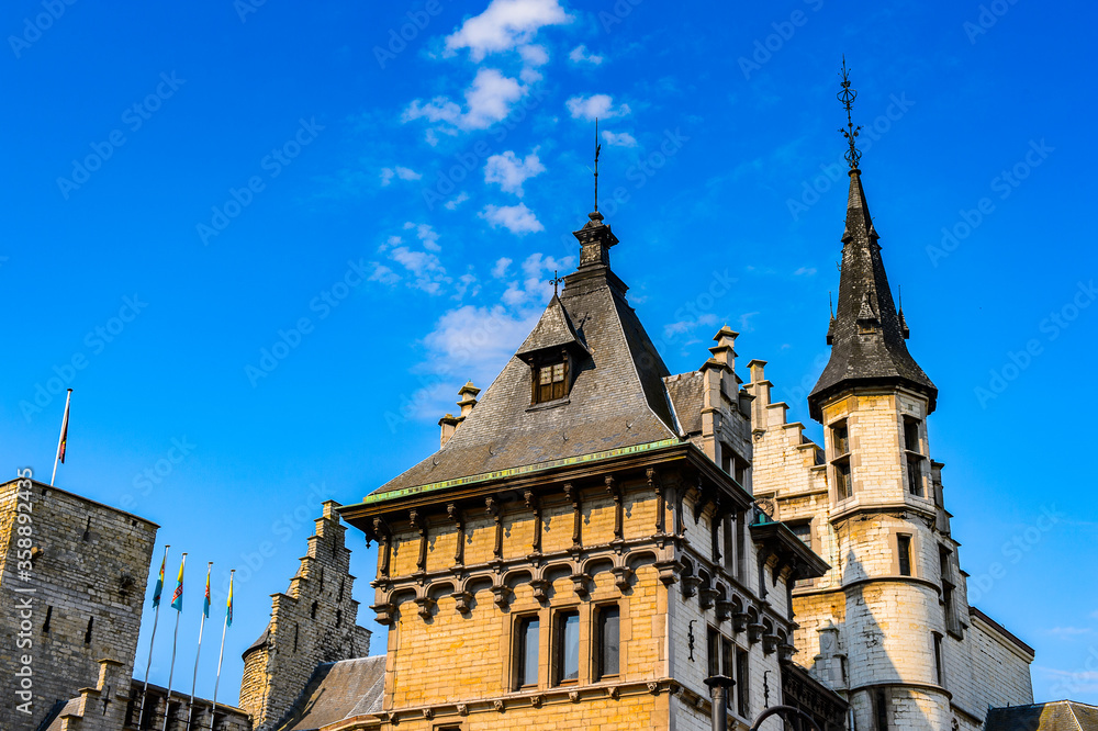 It's Het Steen, The Stone, Castle in Antwerp, Belgium