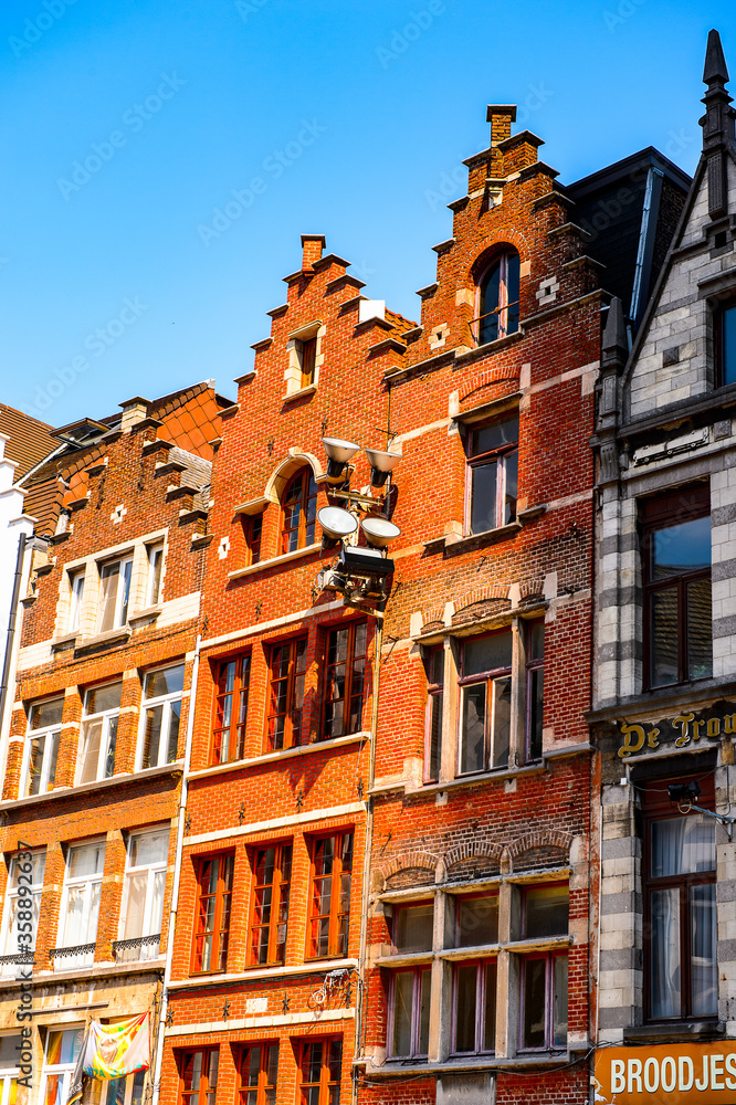 It's Architecture of the Old Town of Antwerpen, Belgium