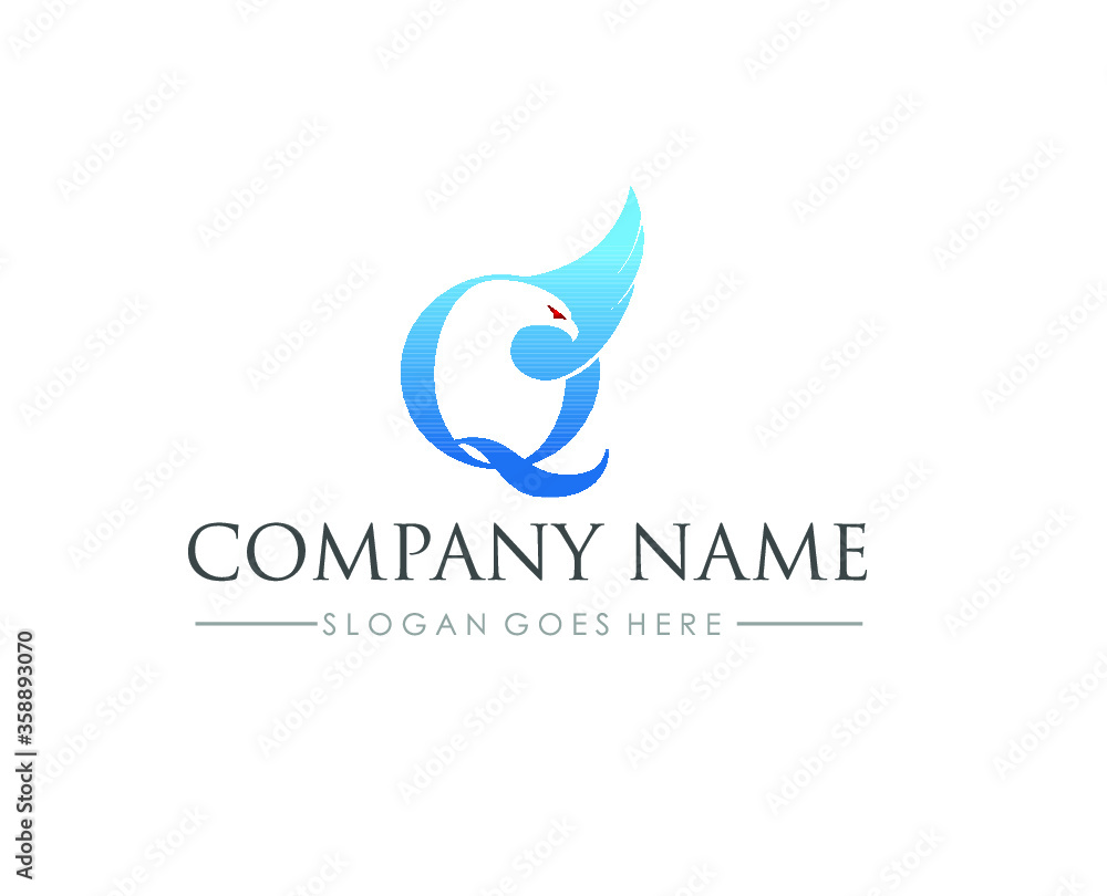 Q Eagle business logo design Q Eagle business logo design