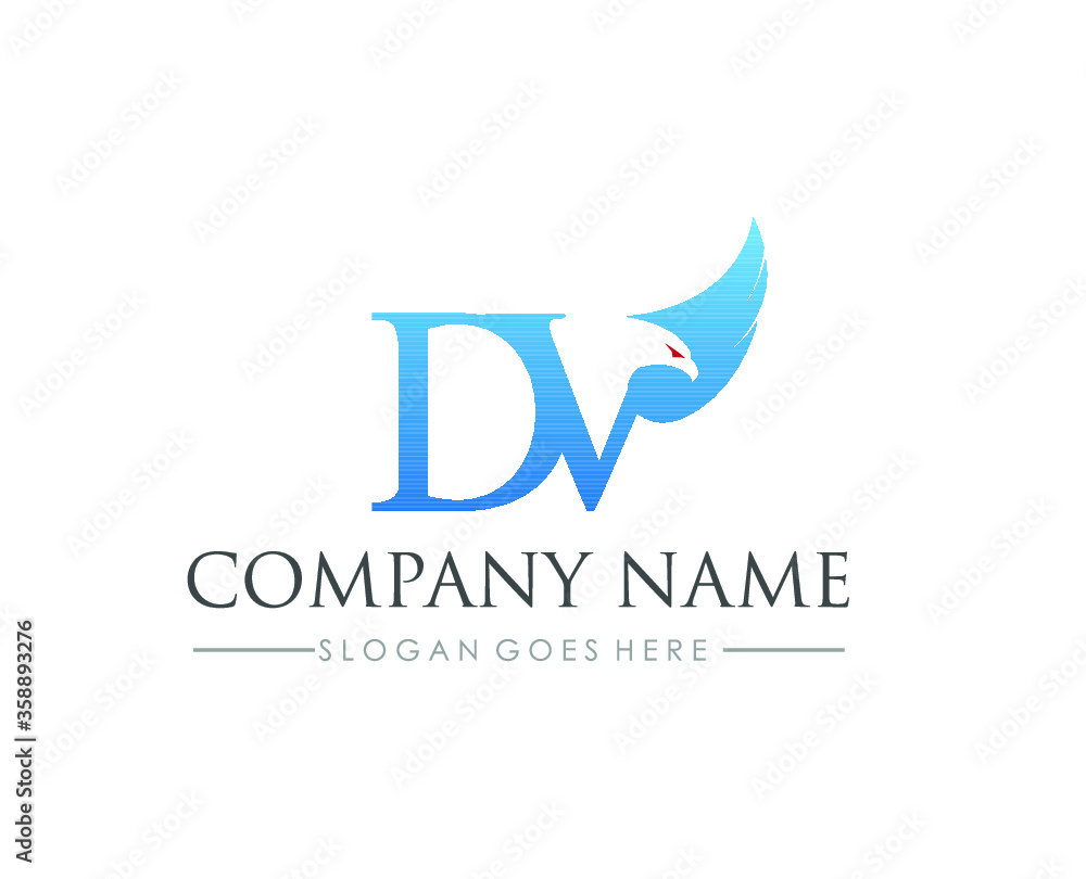 D V Eagle business logo design D V Eagle business logo design