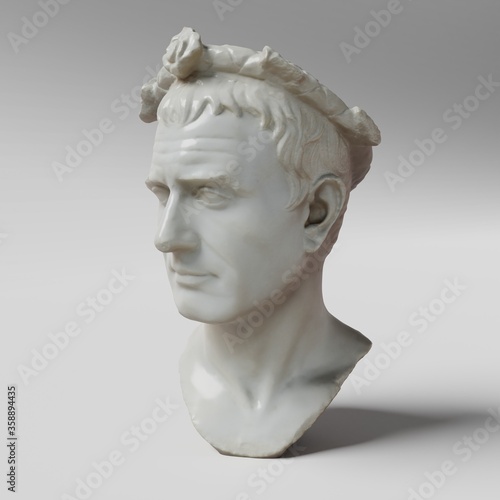 3D white head sculpture black background wallpaper abstract