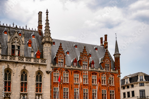 It's Provinciaal Hof on the Market square in the Historic Centre of Bruges, Belgium. part of the UNESCO World Heritage site