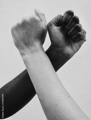 Black Lives Matter Hands B&W