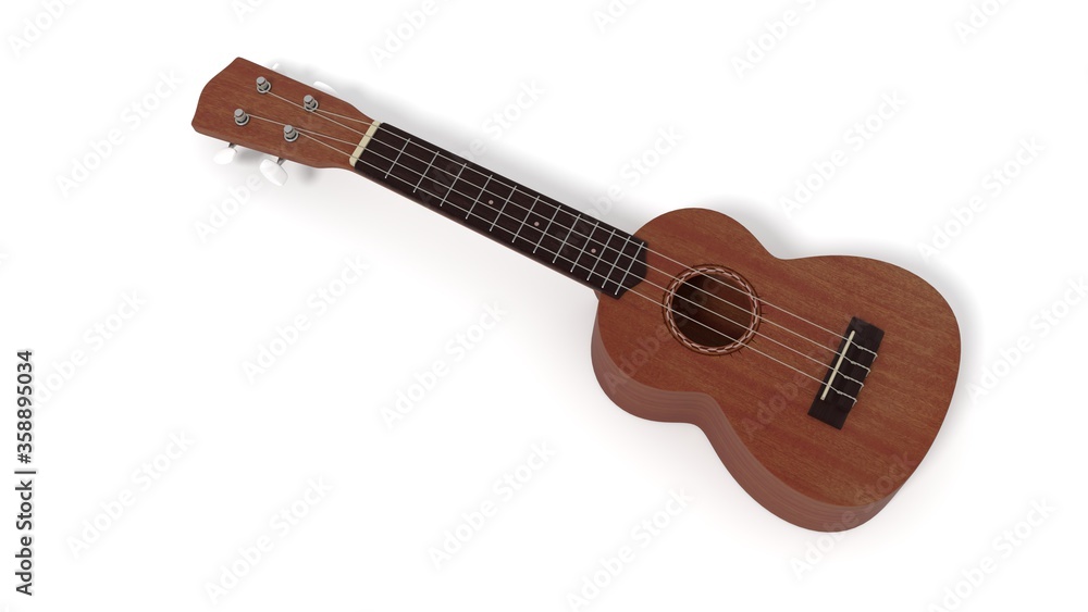 Fototapeta premium 3D ukulele guitar