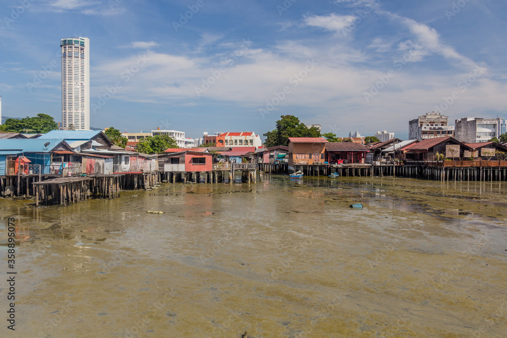 Stilt houses in the Chew Jetty in George Town, Malaysia Stilt houses in the Chew Jetty in George Town, Malaysia