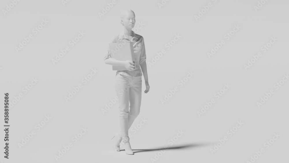 3D white business people render 3D white business people render