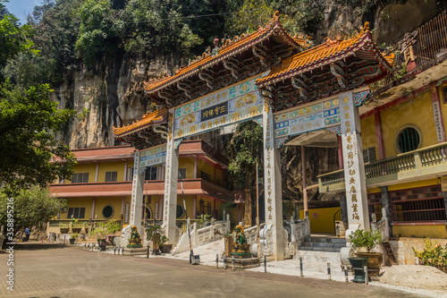 IPOH, MALAYASIA - MARCH 25, 2018: Gate at Sam Poh Tong Temple in Ipoh, Malaysia.
