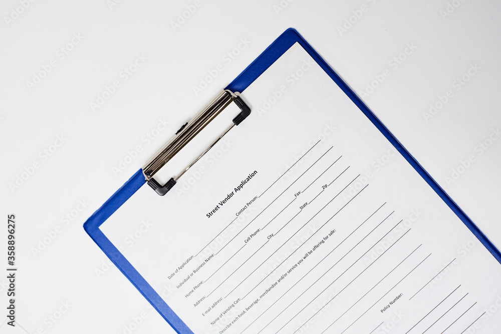Filling and signing a street vendor application form Filling and signing a street vendor application form