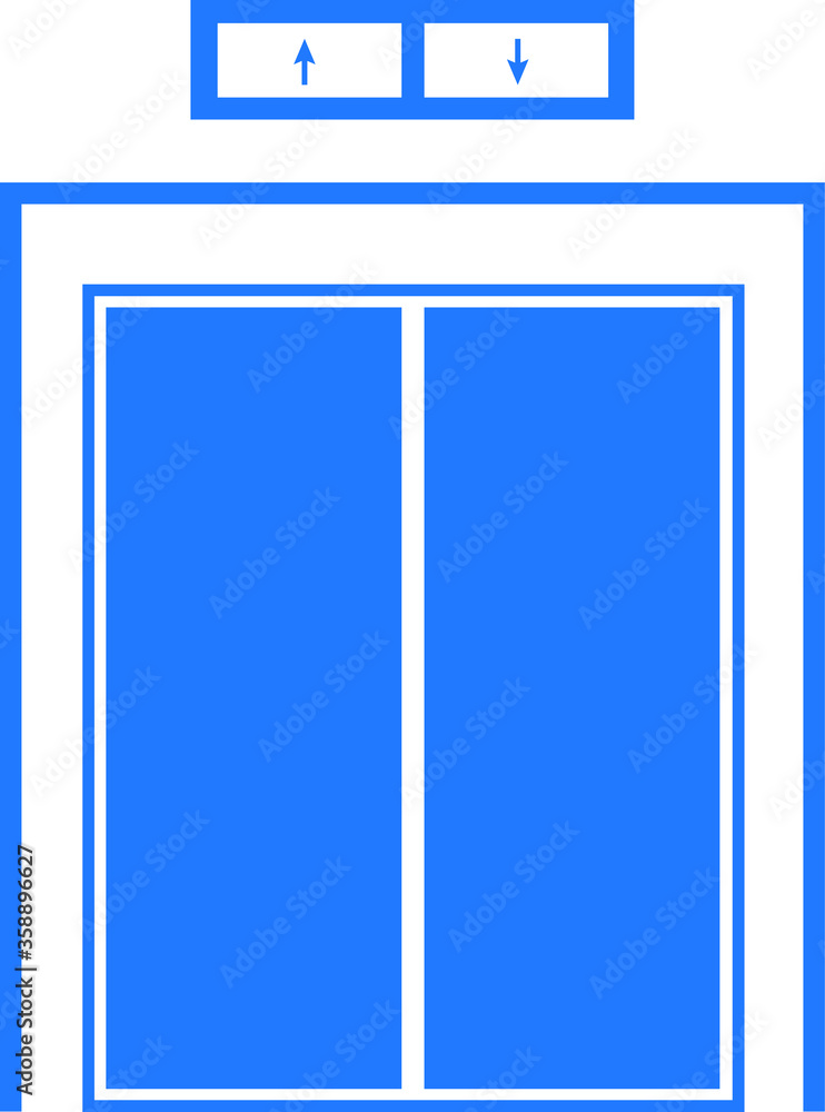 Lift door icon vector illustration Lift door icon vector illustration