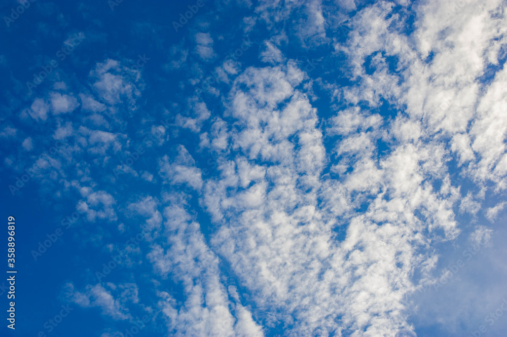 The blue sky and white clouds with beautiful patterns The blue sky and white clouds with beautiful patterns