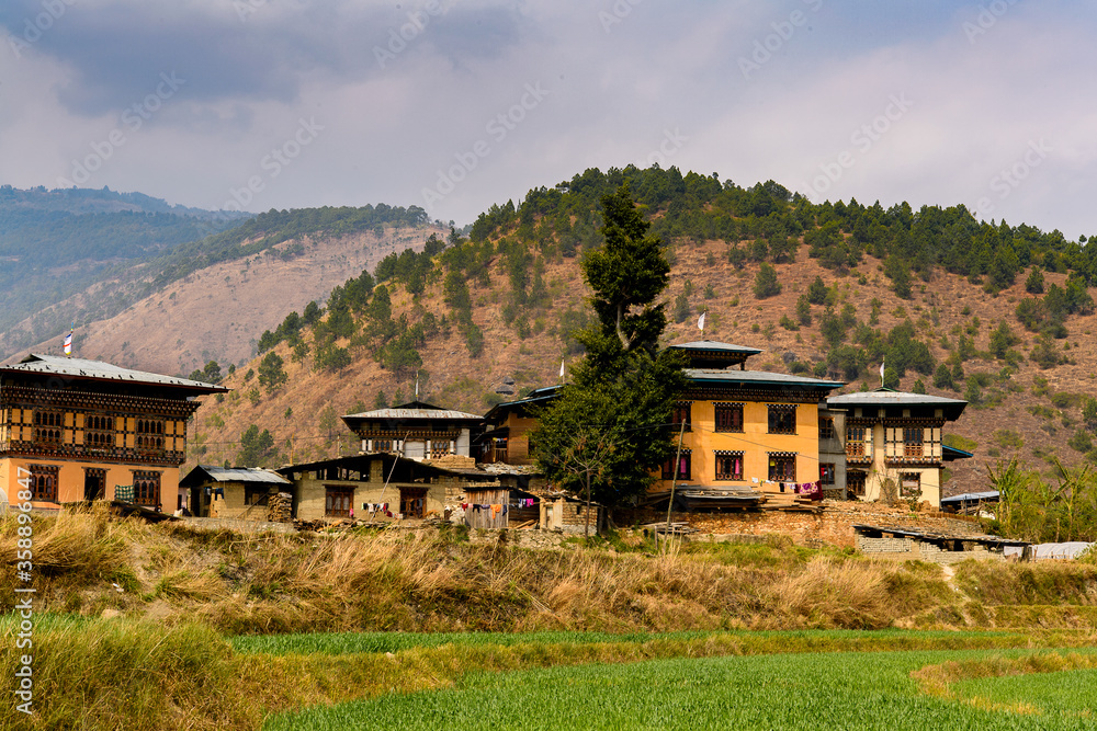 Fototapeta premium Beautiful nature of Bhutan, Asia
