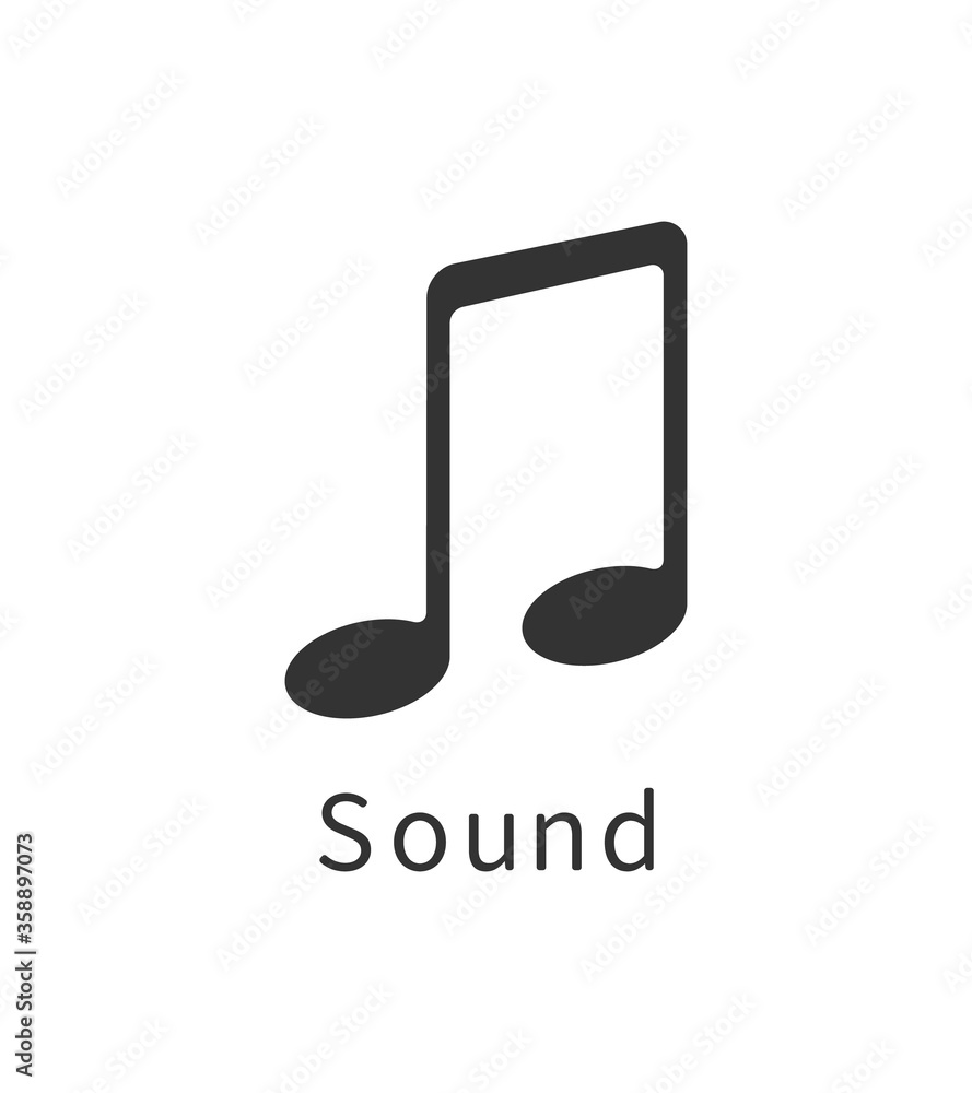 Vector melody icon on light background. Vector melody icon on light background.