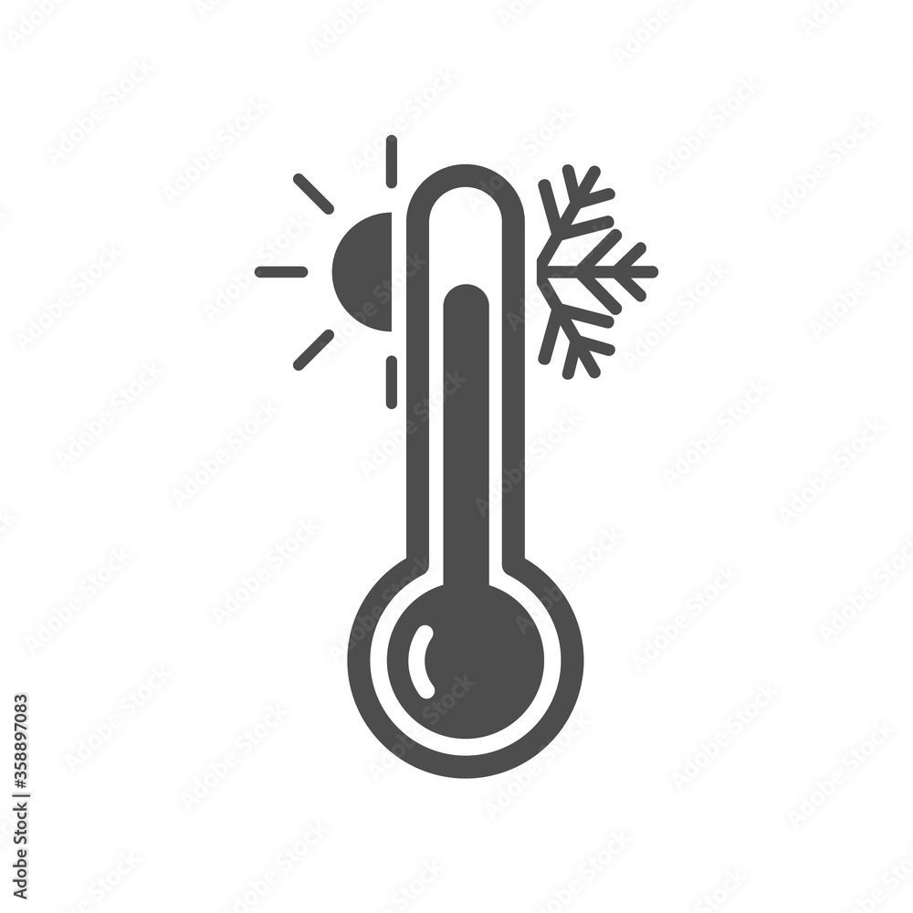 Vector illustration of a thermometer on a light background. Vector illustration of a thermometer on a light background.