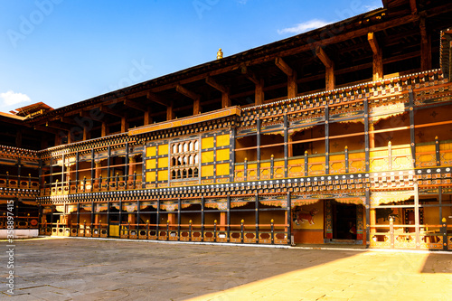 Quadro em tela Temple in Himalayan Buddhist sacred site of Paro Valley, Bhutan