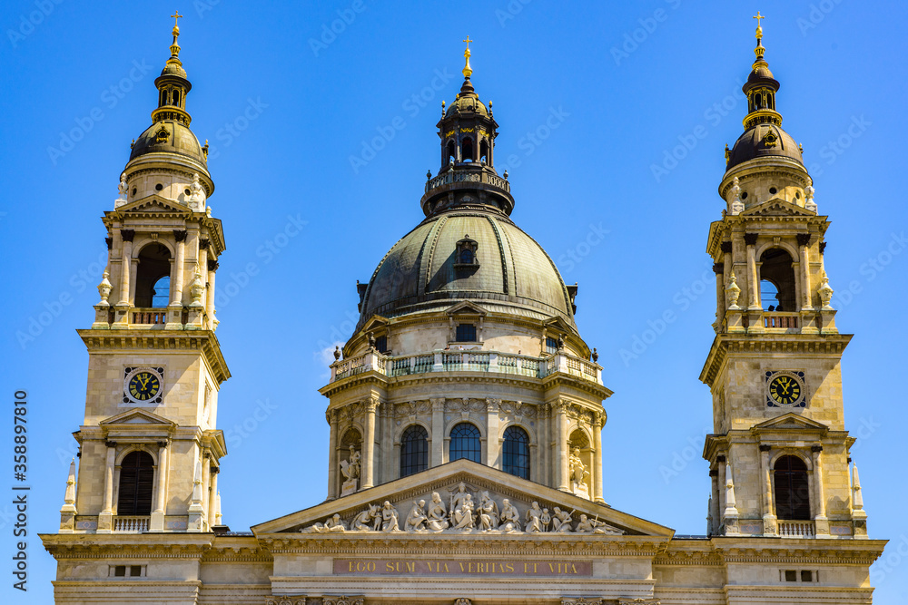 It's St. Stephen's Basilica, a Roman Catholic basilica in Budapest, Hungary.