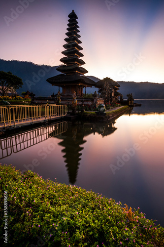 sunrise at temple ulun danu bali indonesia