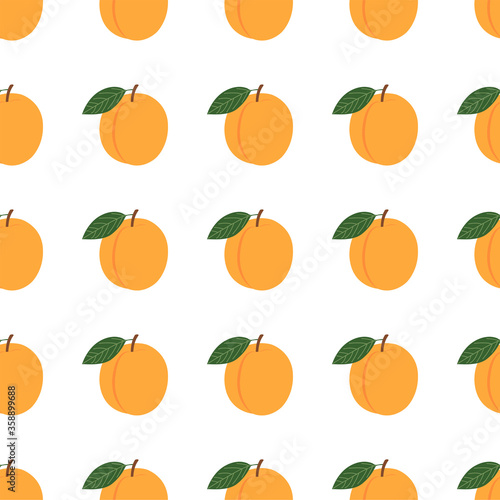 Apricot. Seamless Vector Patterns 