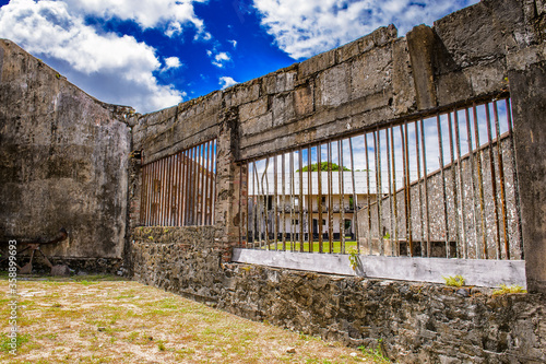 Yard in the Prison in Saint Laurent du Maroni, French Guiana, South America