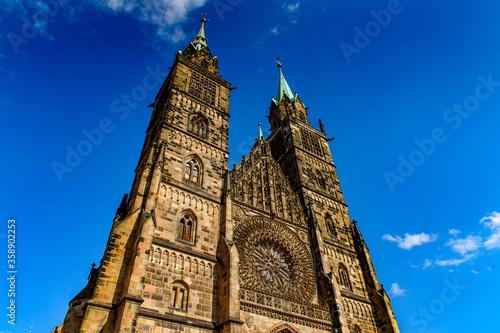 St. Laurence church of Nuremberg, the largest in town in Franconia, Bavaria state, Germany photo