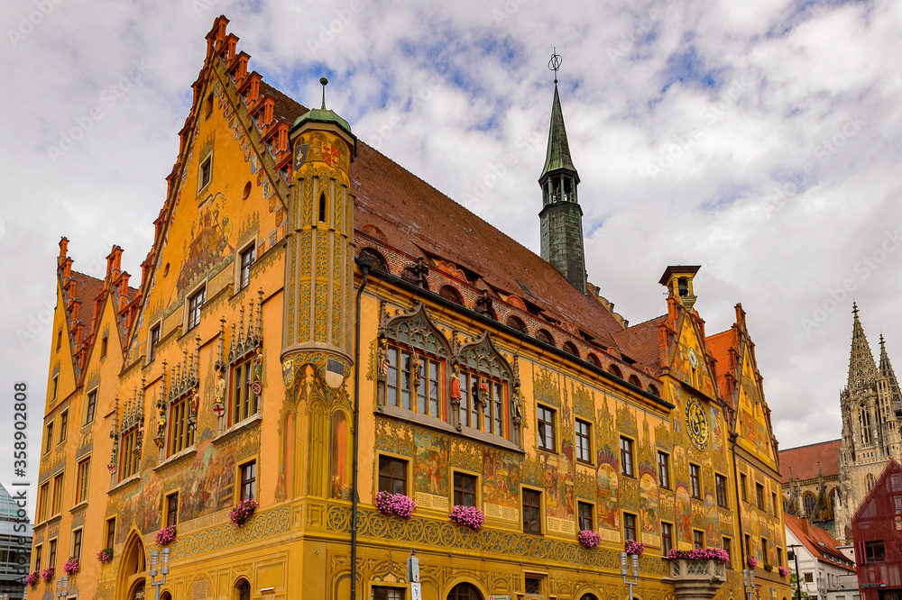 City Hall (Rathaus) of Ulm,  Baden-Wurttemberg, Germany