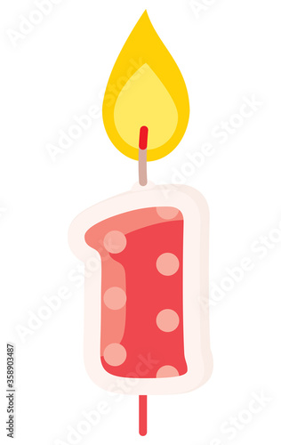 Birthday candle for 1 year old