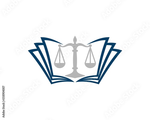 Justice book with scale