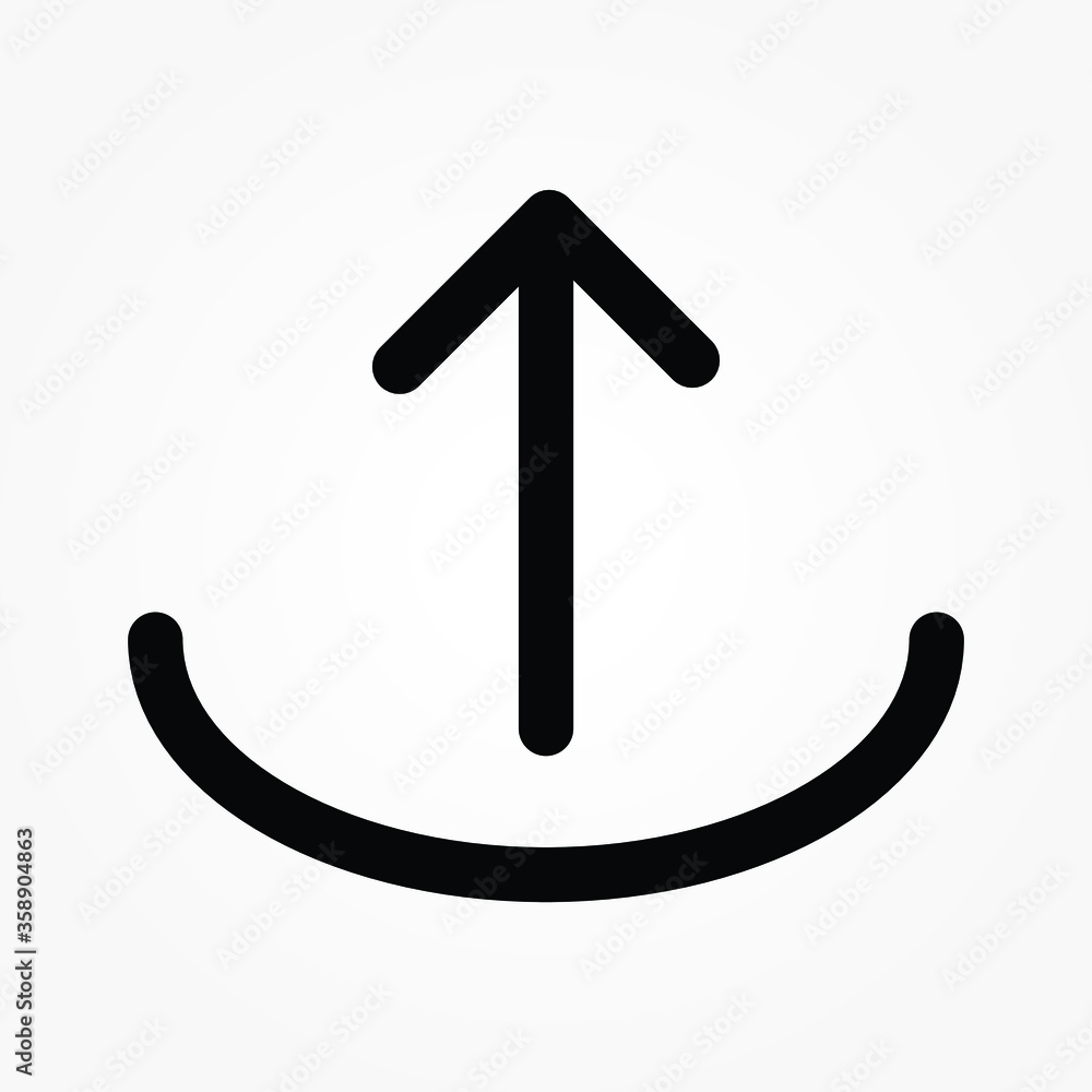 outline happy upload icon vector illustration outline happy upload icon vector illustration