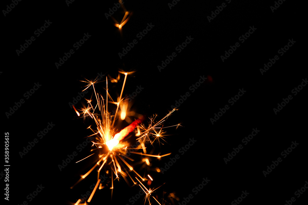 Close up of handheld firework