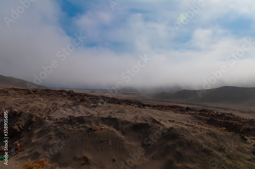 Desolate terrain in the middle of the desert