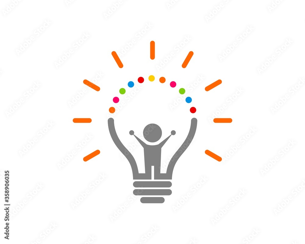 Light bulb and idea smart people Light bulb and idea smart people
