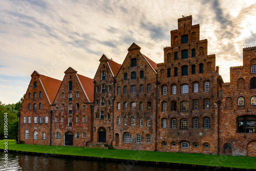 Salt storehouses of the Old Part of Lubeck, a city in Schleswig-Holstein, northern Germany. UNESCO World Heritage