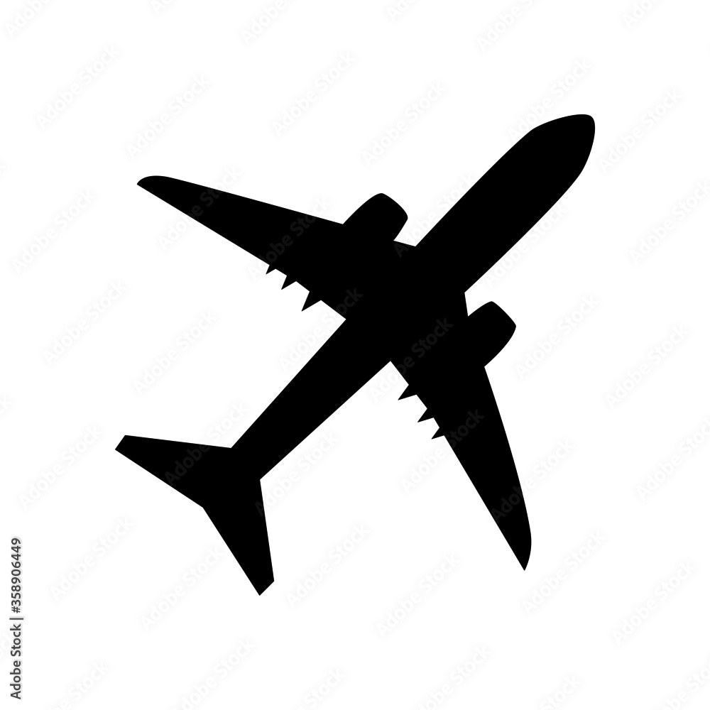 Airplane Icon. Airplane logo Template. Icon design. vector illustration