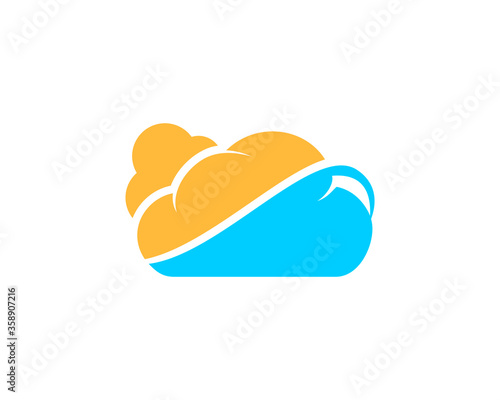 Simple cloud with swoosh